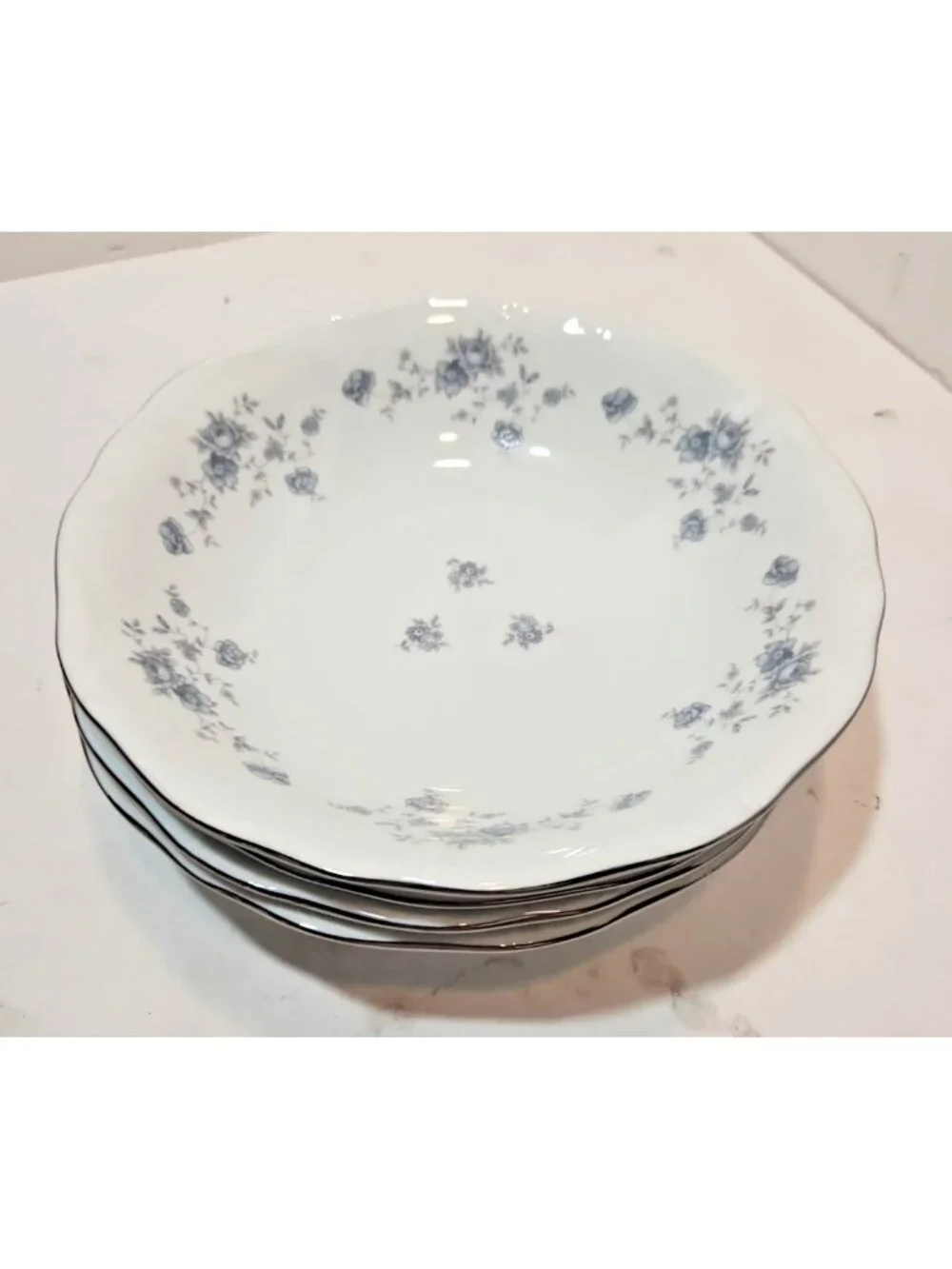 Vtg Johann Haviland Blue Garland Soup Cereal Pasta Bowls 7.5